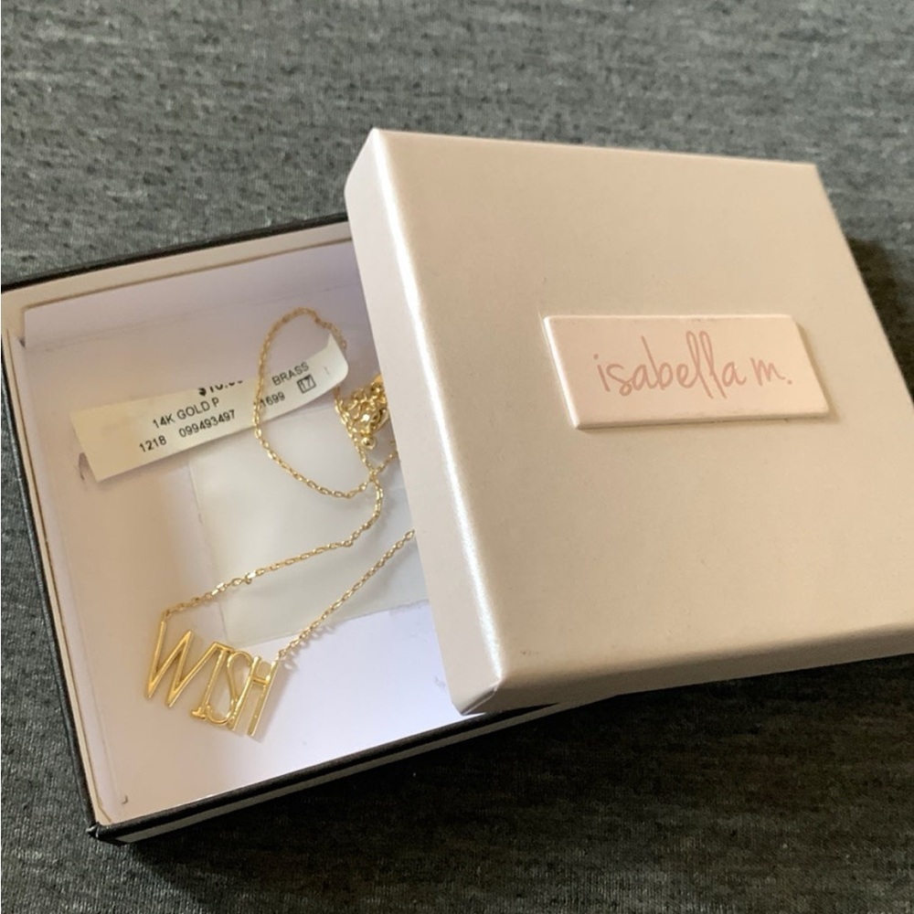 Isabella M Gold 'Wish' Pendant Necklace